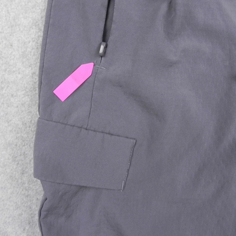 Adidas Jogger Pants Men Large Gray Cargo Pocket Zipper Pockets Athletic Track
